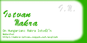 istvan makra business card